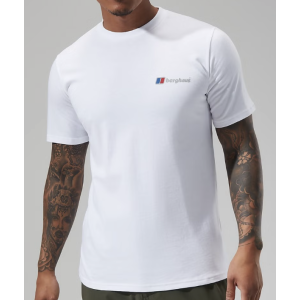 BERGHAUS MENS ORGANIC CLASSIC LOGO T-SHIRT | WHITE