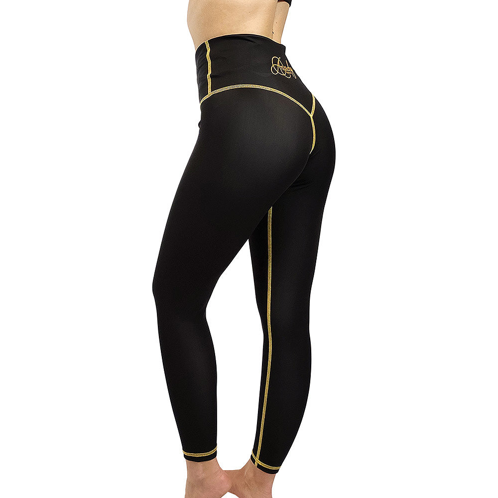 Anarchy Apparel Kevlar Compression Leggings | Black Gold